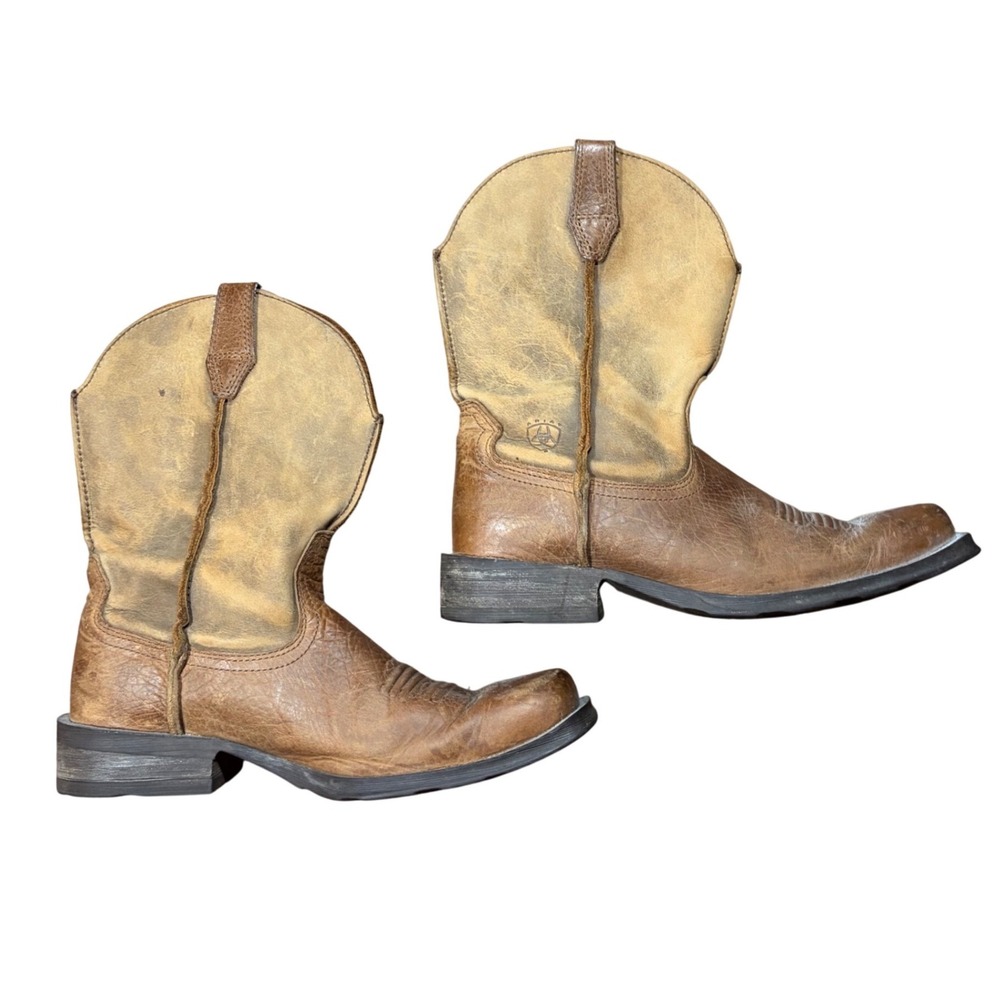 Ariat Rambler Mens Brown Distressed Leather Western Square Toe Boots 9D